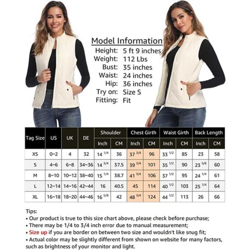 Women's Outwear Vest - Stand Collar Lightweight Zip Quilted Vest for Women - Picture 6 of 6